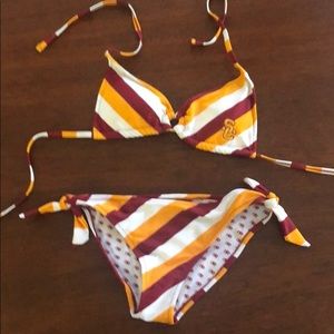 USC Trojans Cardinal and Gold String Bikini Size M